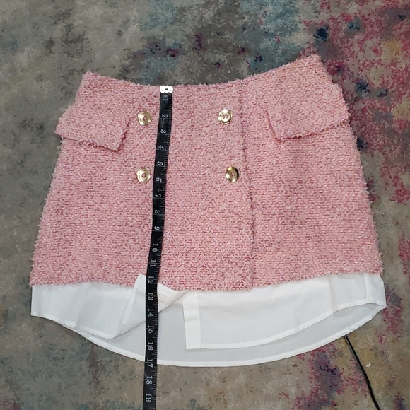 Anthropologie Blush Tweed Mini Skirt - Picture 12 of 14
